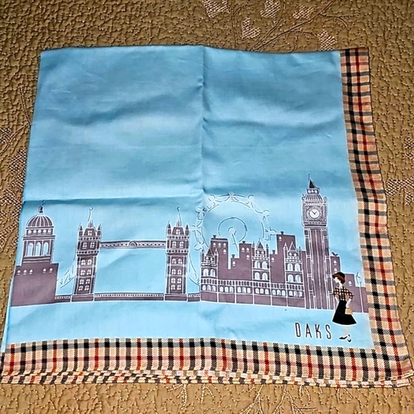 Daks London New Handkerchief Vintage Daks Handkerchief Bandana Neck Scarf Hanky - Picture 1 of 4